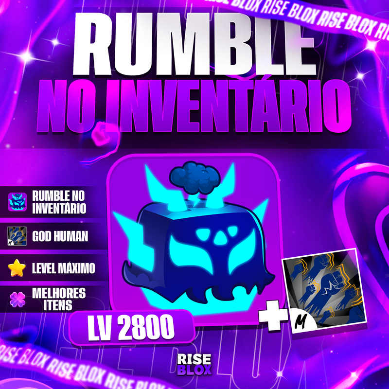 🌩️ RUMBLE NO INV + LEVEL MÁXIMO (2800) + GODHUMAN