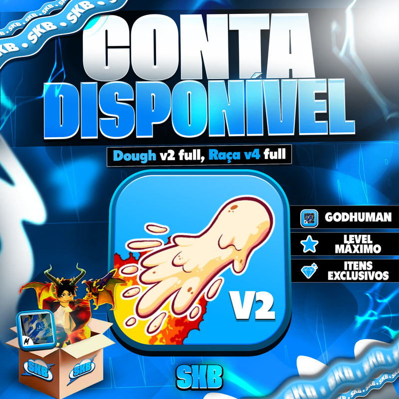 🍩 DOUGH V2 GARANTIDA + V4 FULL + GOD HUMAN + LEVEL MÁX + CDK + SG TUDO GARANTIDO ⭐